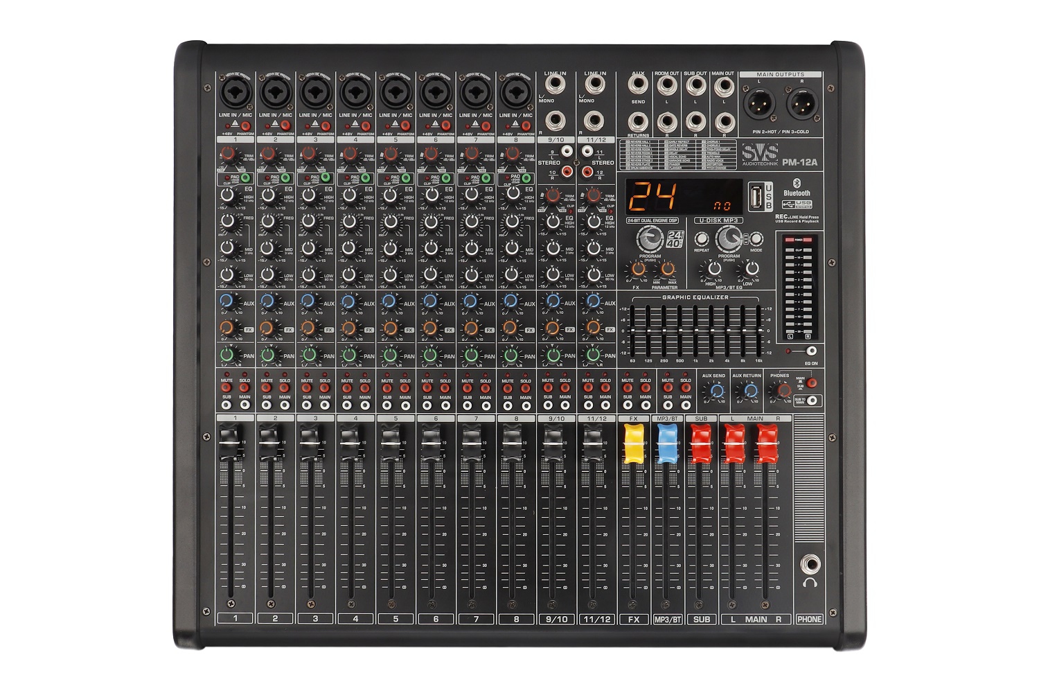 SVS Audiotechnik mixers PM-12A Активный аналоговый микшерный пульт, 12-канальный в Котласе